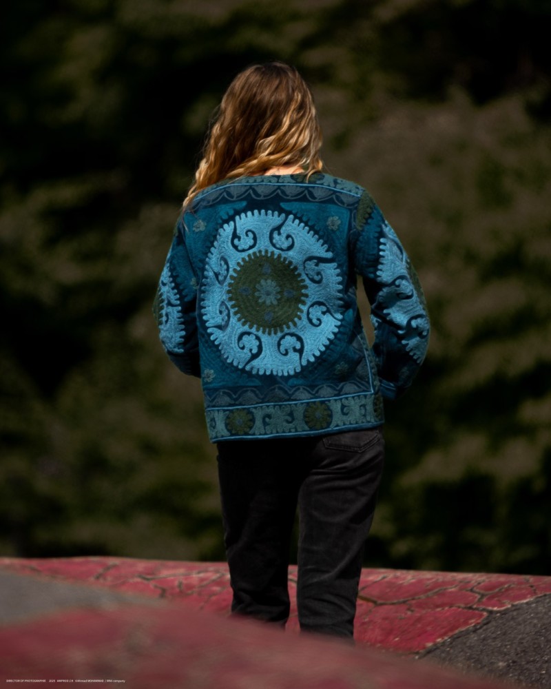 Veste en coton brodée Serlla