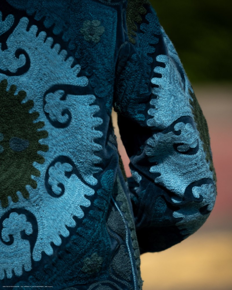 Veste en coton brodée Serlla