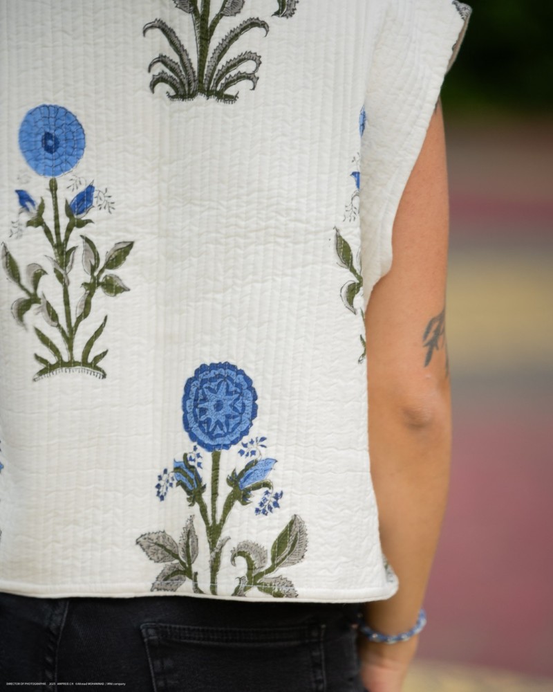 Gilet en coton Azur