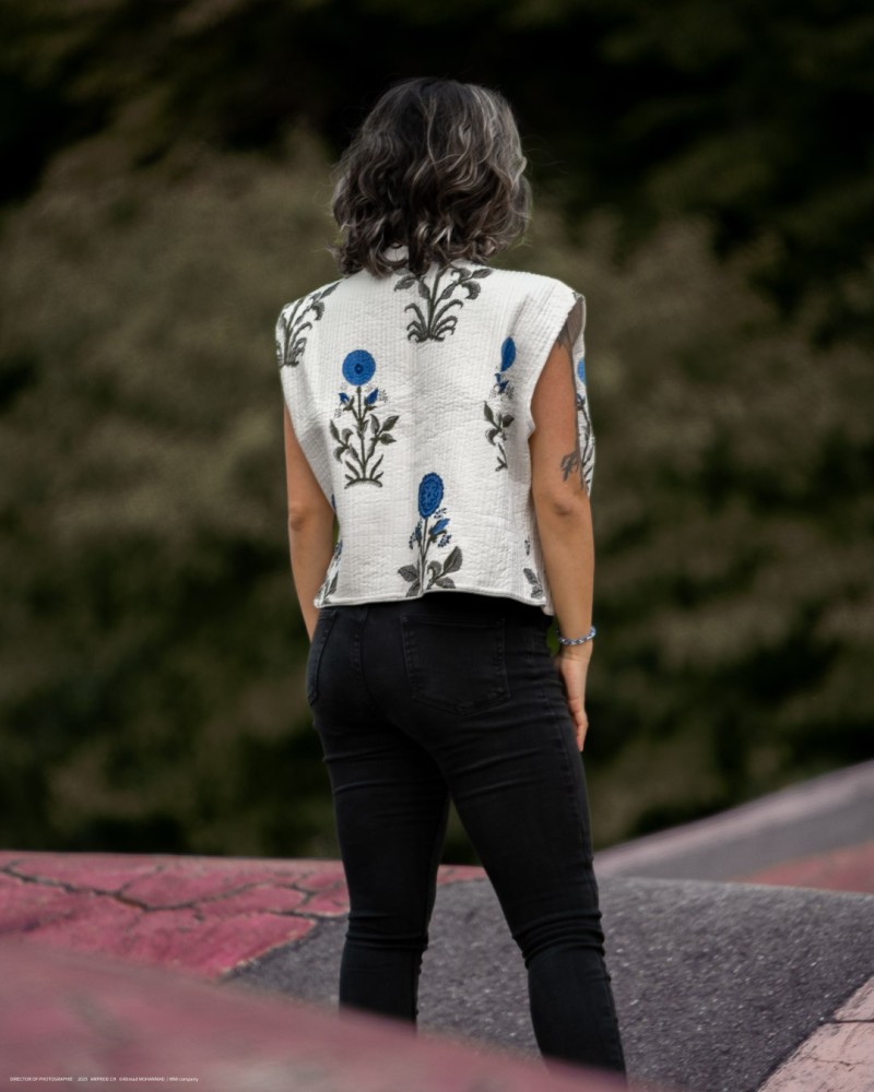 Gilet en coton Azur